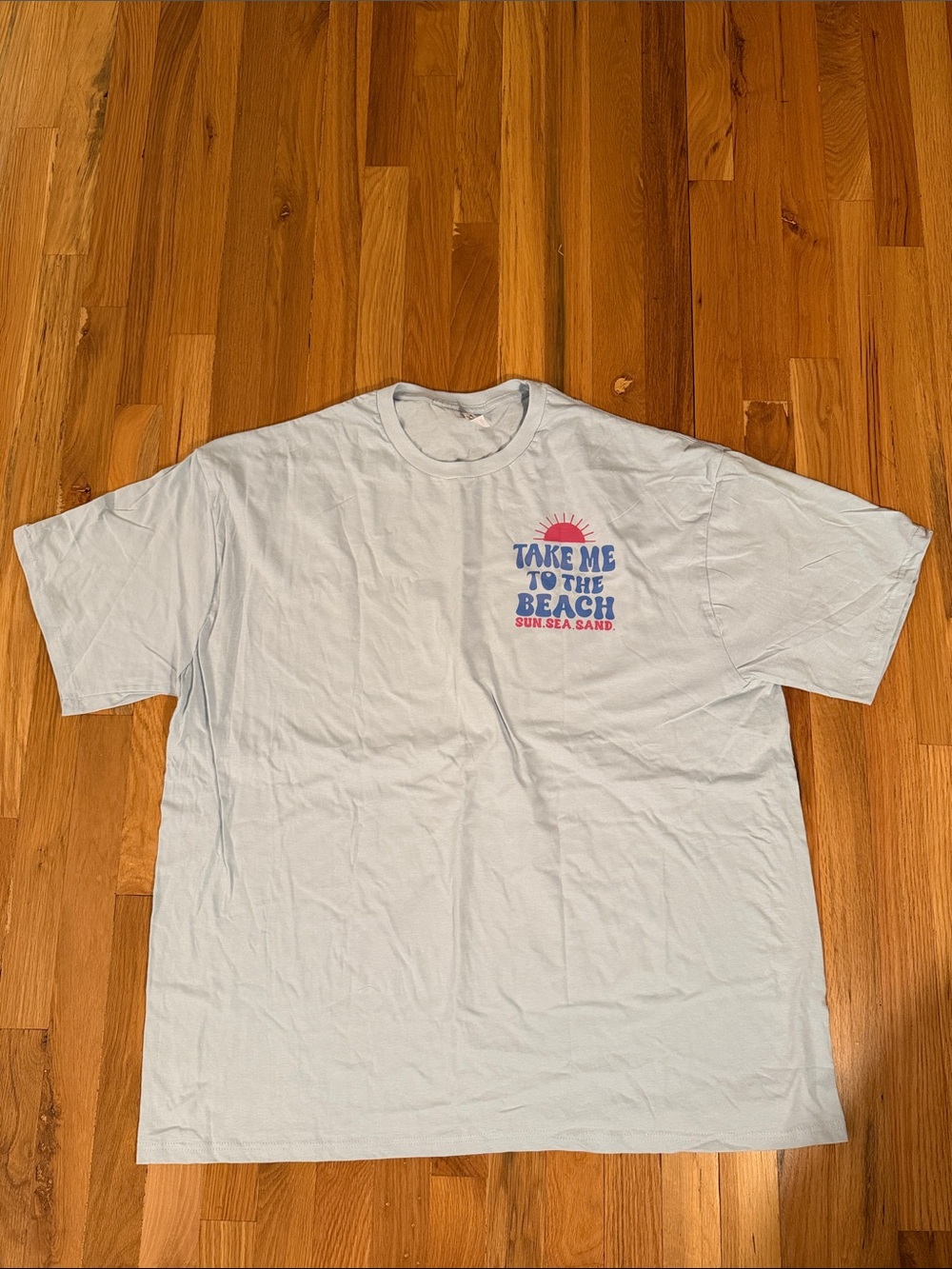 Brand NewTake Me To The Beach Graphic Tee - Light Blue